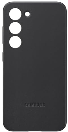 Samsung Leather Smartphone Case EF-VS916 für Galaxy S23+, Handy-Hülle, Echtleder, Schlankes Design, Black