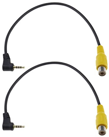 Create idea 2pcs 2.5mm TRRS Mâle vers RCA Femelle Câble Voiture GPS Navigateur Vidéo AV Entrée RCA Adaptateur Câble Audio Câble Convertisseur Cordon Connexion Plomb 26cm