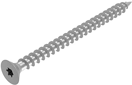 SECCARO Lot de 150 vis à bois pour panneaux d'aggloméré, 4 x 60 mm, en acier inoxydable V2A VA A2, avec filetage complet, TX/six pans creux
