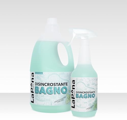 LaPina Kit pulizia casa, per una casa splendente (MENTA, DISINCROSTANTE BAGNO 750 ML + ECORICARICA 2L)