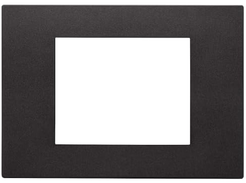 Vimar 30653.02 serie Línea Placa 3 módulos, tecnopolímero, negro