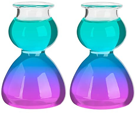 Wnvivi Lot de 2 verres à absinthe à couches - 150,3 g - Verres à cocktail - Verres à bulles - Verre à margarita élégant