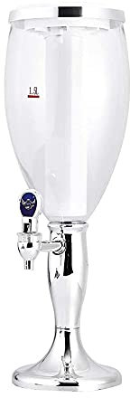 Distributeur de bière Distributeur de Tour de Boisson en fût de bière, Distributeur de Boisson de Tour de bière avec lumières Brillantes colorées à LED et Tube de Glace, Parfait pour Les fêtes et Le
