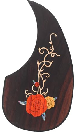 Gitarren Schlagbrett mit Rosendekor, Selbstklebend | Kratzfestes Ersatzteil, Einfache Montage, Kreative Optik mit Einfacher Struktur