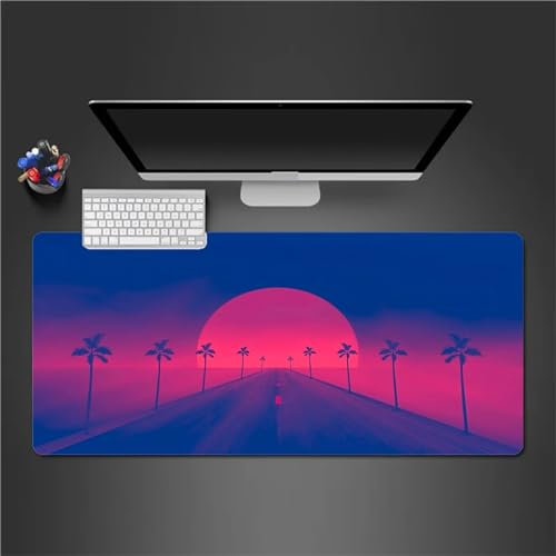 QiHon Mauspad Groß Gaming Natürliche Landschaft Mousepad XXL 800x400x3mm rutschfeste Schreibtischunterlage Gaming Tastatur Matte Abwaschbar für PC Zuhause Büro