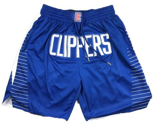 MCQOmcil Herren NBA Clippers Basketball Shorts hochelastische atmungsaktive Sporthose(XL)