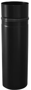 FIREFIX RES80/2 - Tubo per forno a pellet, 80 mm, in acciaio inox nero, 250 mm