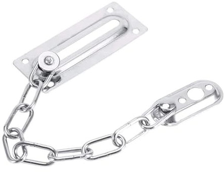 Door Locks, door chain, Door Chain,Limiter Chain Lock,Sliding Door Chain Lock Chrome Door Chain Bolt Hotel Office Chain Gate Cabinet Latches Decorative Hardware Screw