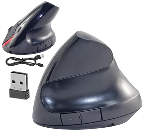 wireless - USB ergonomico, ergonomico per computer | ottico verticale di | controllo preciso, ottico ad alta precisione, tunnel carpale, alta precisione, batteria lunga d