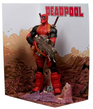 McFarlane Toys - Marvel Deadpool - Coleccionable a Escala 1:6 con Escena y cómic (Deadpool #1)