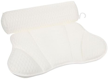 Ipetboom Comfortable Bath Pillow for Relaxation Soft Washable Butterfly Bathtub Headrest Cups Spa Accessory for Neck Tub Shower