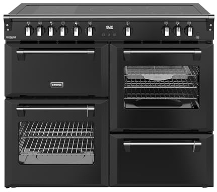 Stoves Richmond Deluxe 110Ei RTY 110cm wide Electric Range Cooker with Induction Hob - Black - A/A/A Rated