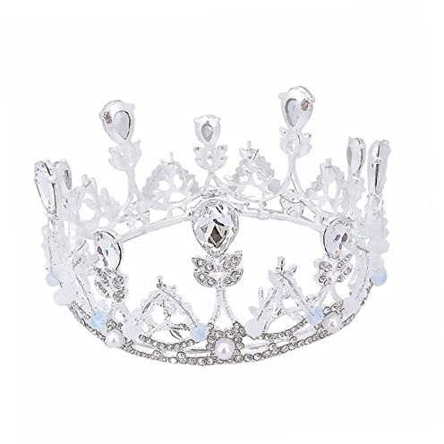 SAFIGLE 1 Stück Runde Krone Mädchen Krone Kopfschmuck Krone für Mädchen Mädchenkrone erste klein Diadem haarschmuck Kronenkopfschmuck Kindergeburtstagskrone Kinderkrone Legierung Silber