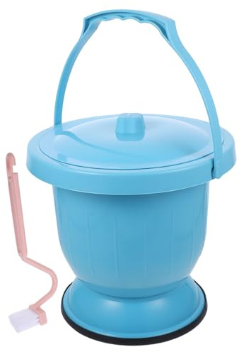 EXQUIMEUBLE Bassin de Lit Portable Pot Chambre Couvercle 1 Petit Seau Plastique Épais Urinoir Hygiénique Usage Domestique Femmes Garçon et Filles Personnes Âgées