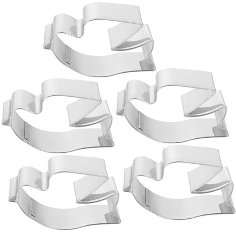 TOPPERFUN Tagliabiscotti a Forma Di Piccione e Colomba in Acciaio Resistenti 5 Pezzi, Stampi Per Biscotti Fai Da Te, Utensili Per Dolci Per Panificazione e Modellazione in Pasta Polimerica