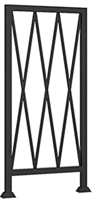 Kit ringhiera in metallo per balcone e terrazza, 5 design eleganti, finitura nera, per uso interno/esterno, migliora l'estetica e la sicurezza della tua casa