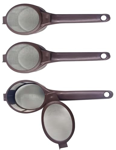 3 Pcs Coffee Strainer for Ground Coffee Filters, Brewing Tool, Long Handle Practical Tea Strainers for Loose Tea Fine Mesh, Suitable for Home and Office Use