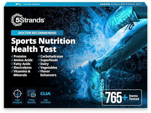 5Strands Sports Nutrition Health Test for Adults & Kids, 770 Items Tested, Food Intolerance and Vitamins & Minerals Imbalance Testing, Identify Performance Issues, Results in 4 Days