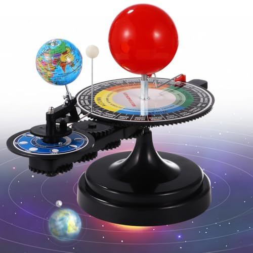Tressify Planetarium Pädagogisches Modell, Astronomie Geschenk für Studenten, Teenager, Orrery Lehrmodell mit Licht, Sonne Erde Mond Orbital Modell, Experiment Wissenschaftliches Kit, Sonnensystem