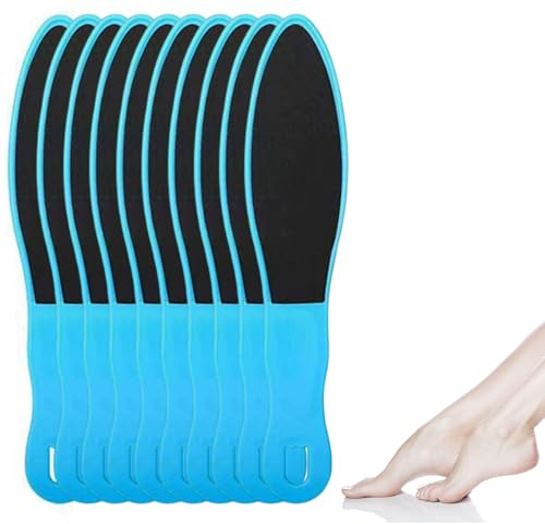 Lima per piedi, 10 lime per piedi a doppia faccia, raschietto per la rimozione della pelle dura, pedicure, esfoliante per piedi, efficace rimozione della pelle dura e calli, riutilizzabile