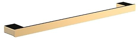 EMCO LOFT Handtuchhalter zur Wandmontage, eleganter und kompakter Badetuchhalter aus Aluminium, hochwertige Handtuchstange für Handtücher oder Kleidung Gold poliert 60 cm