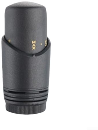 TDCuizent DN20 Heizkörper-Thermostatventilkopf mit Frostschutz, Temperaturkontrolle, markierte Indikatoren, Kunststoffmaterial, Weiß, Chrom, Schwarz, für private und gewerbliche Heizsysteme (schwarz)