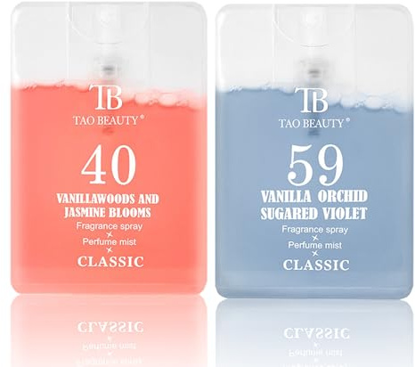 Brume de Parfum,mini parfums corporels pour femme,brume parfumée Pour cheveux et corps, format voyage, longue tenue, idéal pour les vacances et les cadeaux (2x20 ml chacun)