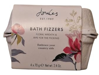 Joules-Bath Fizzers, Floral Wreath & Ripe for The Picking, 4 x 70g, Gift Set