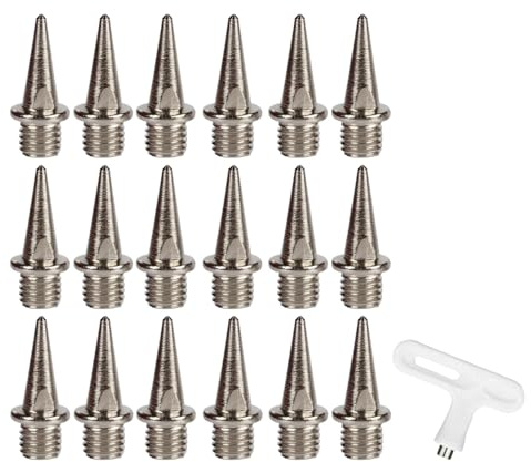 AMSLSIU 100 Piezas de Picos de 12mm Largo para Zapatos Pista reemplazos Acero Inoxidable Antideslizantes y Resistentes Clavos Zapatos Golf Picos 12mm