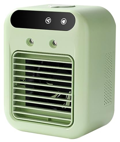 Ventilador de aire acondicionado, aire acondicionado personal portátil, humidificador de doble pulverización con batería de larga duración y funcionamiento silencioso para el hogar, la oficina,