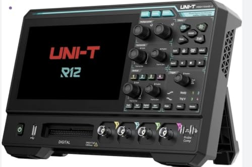 UNI-T MSO1154HD Osciloscopio de señal mixta de alta resolución – 150MHz, 4 canales analógicos + 16 digitales, ADC de 12 bits, pantalla táctil de 7 pulgadas
