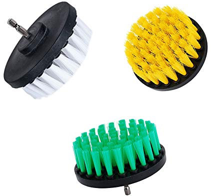 Oxoxo drill Brush – 10,2 cm media rigidità alimentazione per trapano spazzolone per pulizia doccia, vasca da bagno, piastrelle, intonaco, moquette, gomme, barche