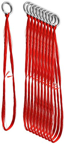 Storfisk fishing & more Hornhecht Seidenfäden mit Springring zur Montage an Blinkern - zuverlässiges Hilfsmittel zum Angeln auf Hornhechte, Farbe :Rot