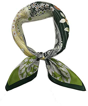 Foulard carré 100% soie de mûrier, léger, 53 x 53 cm, Small