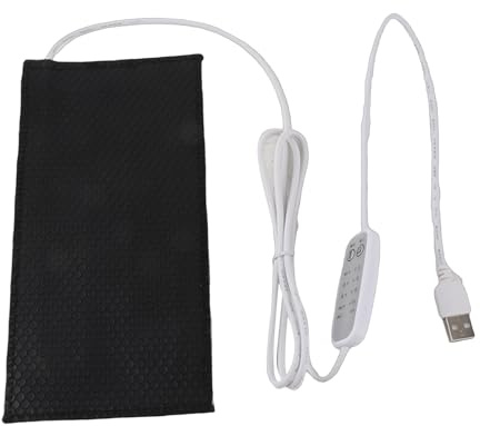 DC5V Heizkissen Heizmatte, 4 Gang USB Power Temperaturregulierendes Heizkissen Wasserdichte Elektrische Stoffheizung(20x25cm)