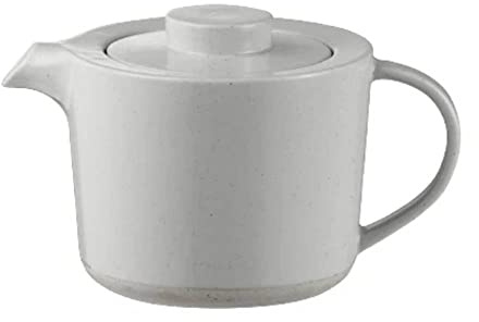 blomus Teekanne SABLO | mit Edelstahlfilter | 1000 ml | Farbe Cloud | Steingut | handwerklicher Look