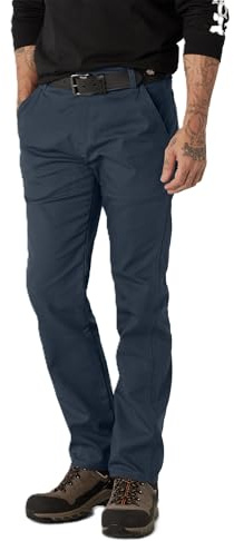 Dickies Regular Fit Straight Leg Duck Carpenter Pants, Stonewashed Dark Navy, 30 30