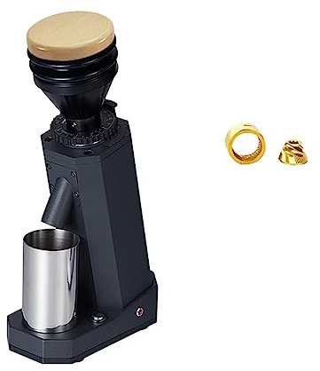 OPyCos Titanium Electric Coffee Grinder, Metal Burr, Grain Hopper, Small Espresso Grinder, Espresso Machine, 110-220V (Color : BA cylinder TT burr, Size : FEDERACIÓN RUSA_EU_220V-240V)