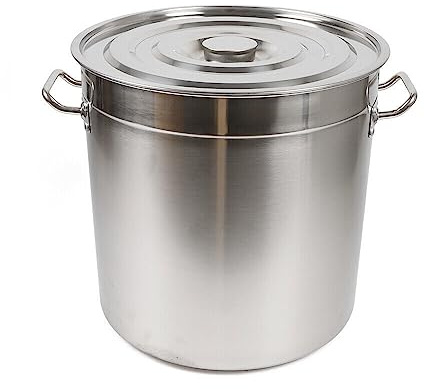 35l Kochtopf Edelstahl Cooking Pot Mit Anti-Rutsch-Rille Topfdeckel Und Griffe Verdickter Boden GroßE KapazitäT Suppentopf FüR Familie Und Restaurant
