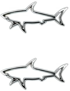 Haifisch Metall Auto Aufkleber,Asudaro Metall Auto Aufkleber 3d Haifisch Auto Styling Modeaufkleber Hohl Hai Fisch Emblem Abzeichen Aufkleber Wasserdicht Diy Lustige Aufkleber Dekoration Abziehbilder