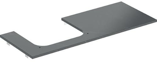 Geberit ONE piatto lavabo, ritaglio a sinistra, per lavabo da appoggio, gres, 120x2x47cm, 505.135.00.; colorazione: Marmo look nero/opaco