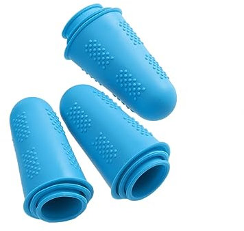 UTHCLO 12pcs Silicone Finger Protectors Heat Resistant and Non-Slip Finger Cots in Blue (4 Small 4 Medium 4 Large) for Nail Art and Crafting