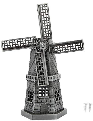 Ornement de Moulin à Vent Vintage, Ornement en Métal, Figurine de Moulin à Vent Hollandais, Artisanat d'art, Décoration de Bureau, de Maison et de Bureau