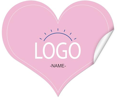 Aufkleber Selbst Gestalten - TESFANS 100 Stk Sticker Personalisiert für Geschäftslogo, Kleinunternehmen, Eigenwerbung, Aufkleber Personalisiert mit Mehreren Formen und Größen, Einfach zu verwenden