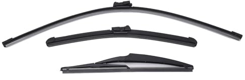 Front and Rear Wiper Blades Replacement, Soft Rubber Windshield Rain Brush for FIAT 500 500C 500L 2009-2023