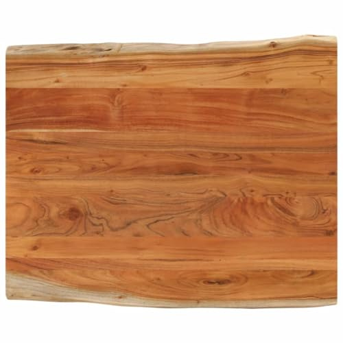 vidaXL Tischplatte 100x80x3,8cm Rechteckig Massivholz Akazie Baumkante