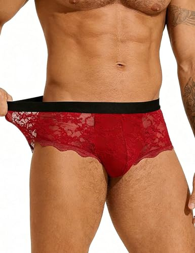 ohyeahlady Sissy underkläder män sexiga boxershorts spets erotiska underkläder män sexiga underkläder stora storlekar underbyxor ouvert trosor nätunderkläder med bulge transparenta trosor klubbkläder