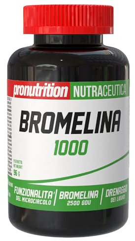 Pronutrition Bromelina 1000 mg – Enzima da Ananas per Digestione, Infiammazione e Drenaggio – 60 Compresse