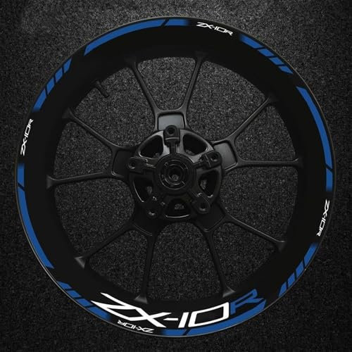 JAYWIS Moto Llantas Pegatinas Pegatinas para Llantas De Motocicleta, Cinta Adhesiva Reflectante para Buje De Rueda, para K&awasaki ZX10R ZX 10R ZX-10R Zx-10r Ruedas Calcomanías(Color 4)