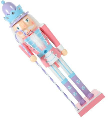 OKUMEYR Schiaccianoci in Legno Artigianali Decorazione Natalizia Da Tavolo Figura Di Marionetta Tradizionale Regalo Di Natale Per Casa e Hotel